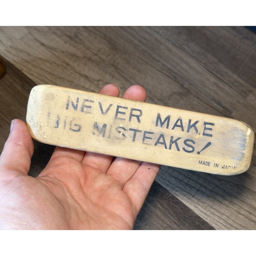 VTG Jumbo Eraser “ I Never Make Big Mistakes! ” 6.5” Japan